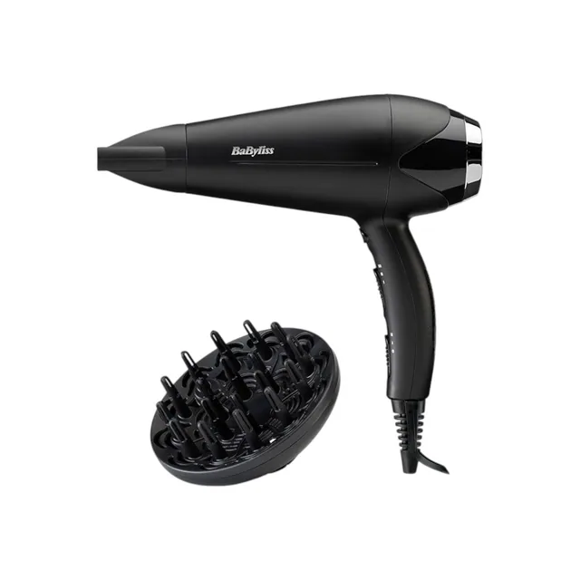 BaByliss Hair Dryer - 2200W, Diffuser, Ionic Frizz-F Black – 5572U