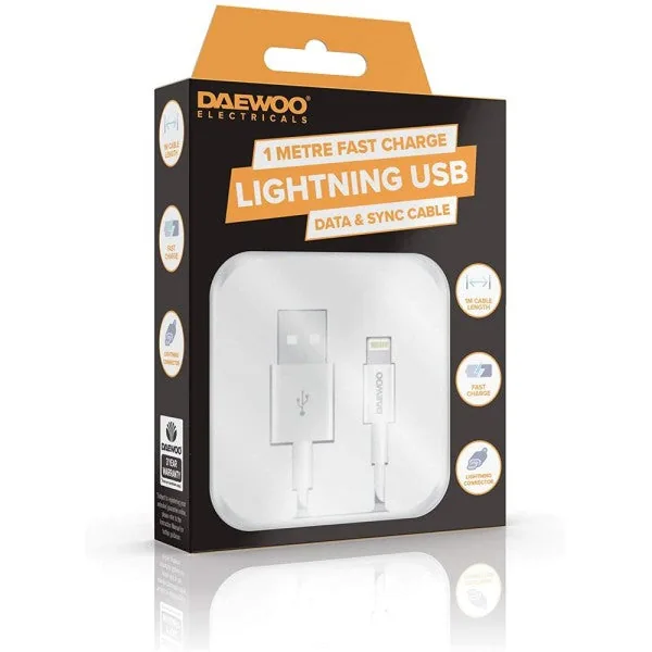 Daewoo Fast Charge Type‑C to Lightning Cable 1m – ELA1375