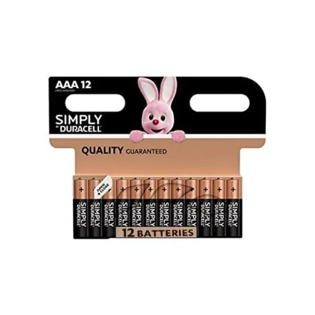 Duracell Simply AAA Alkaline Batteries – MN2400 (24 Pack)