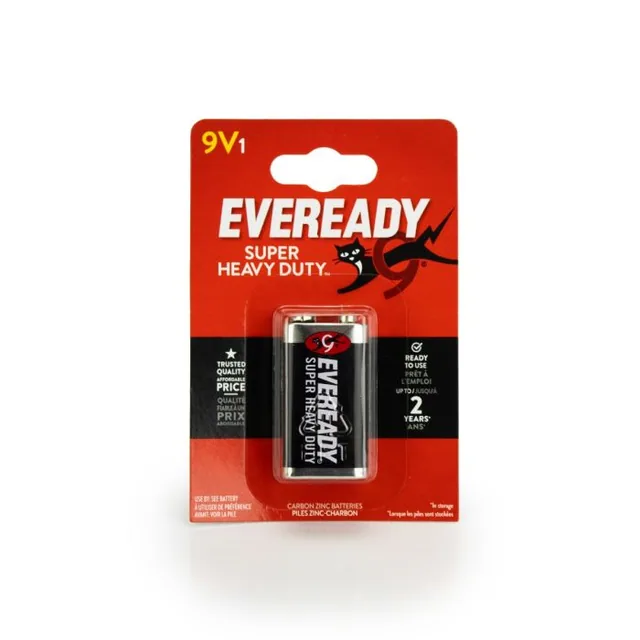 Eveready Super Zinc Carbon 9V Battery – 6F22