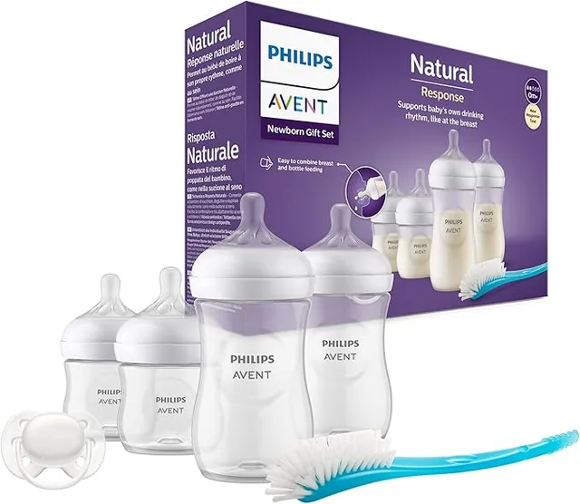 Philips Avent Baby Bottle Newborn Gift Set - 4 Baby Milk Bottles - Model SCD838/11
