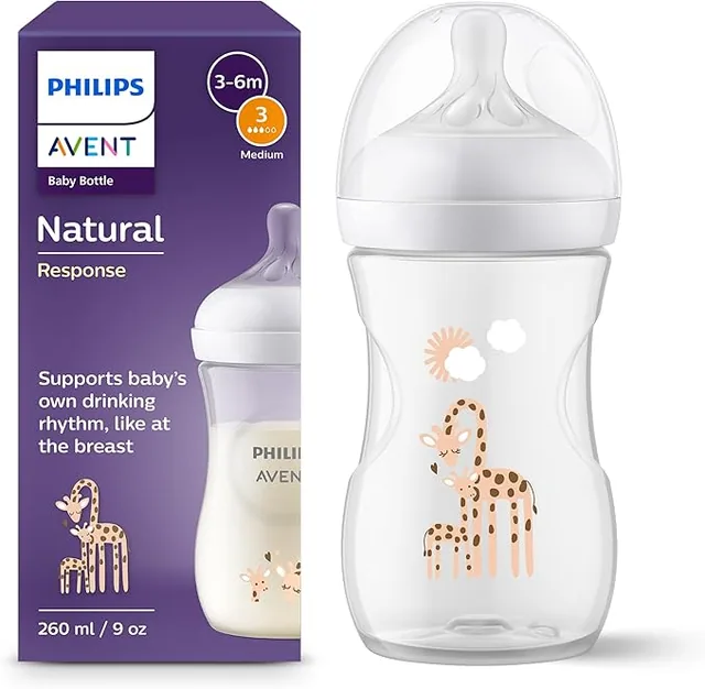 Philips Avent Natural Response Baby Bottle - 260ml Baby – SCY903/66