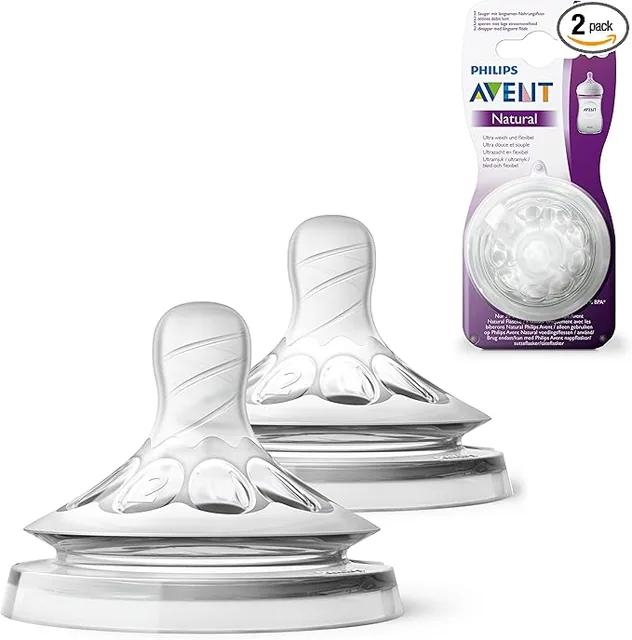 Philips Avent Natural Teat, 1 Month+, Slow Flow – SCF042/27