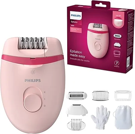 Philips Satinelle Essential Corded Epilator with 5 Attachments – BRE285/00