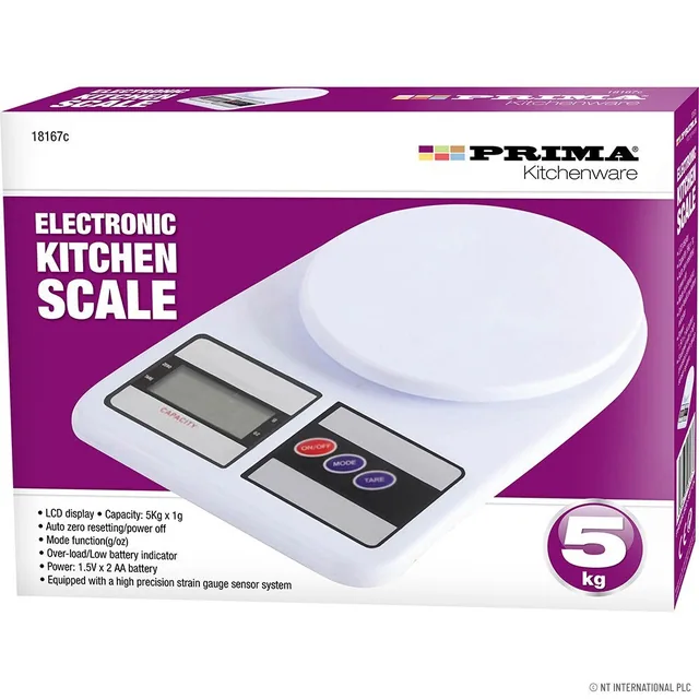 Prima Digital Kitchen Scale 5kg – 18167C