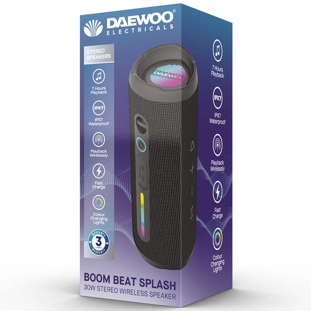 Daewoo 30W Boom Beat Splash Portable Bluetooth Speaker – AVS1623