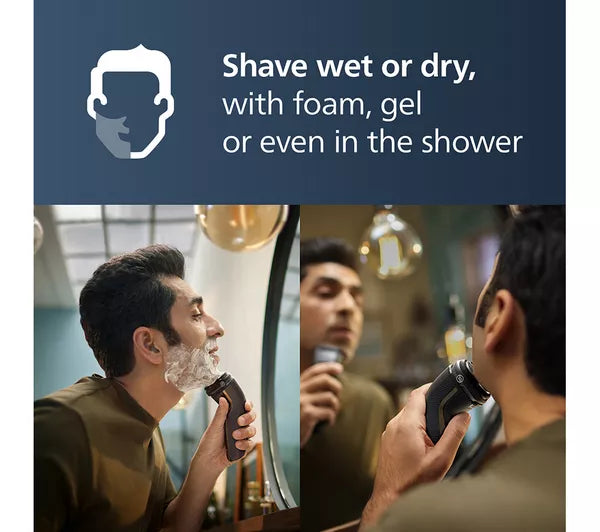 PHILIPS Series 3000 Wet & Dry Rotary Shaver, Black - S3242/12