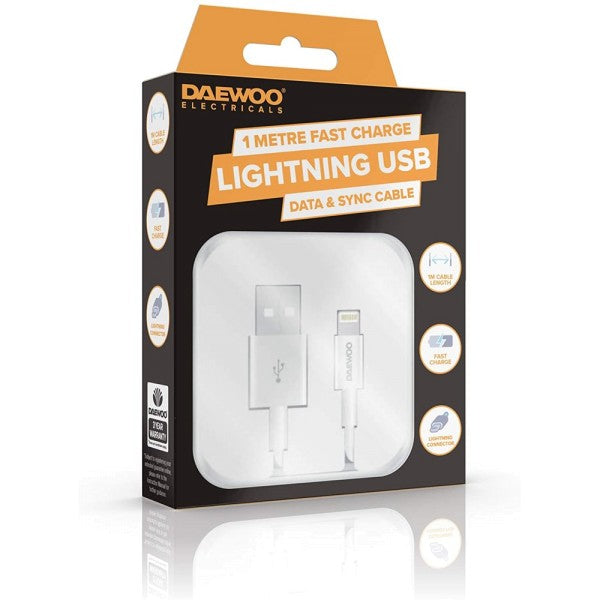 Daewoo Fast Charge Type‑C to Lightning Cable 1m – ELA1375