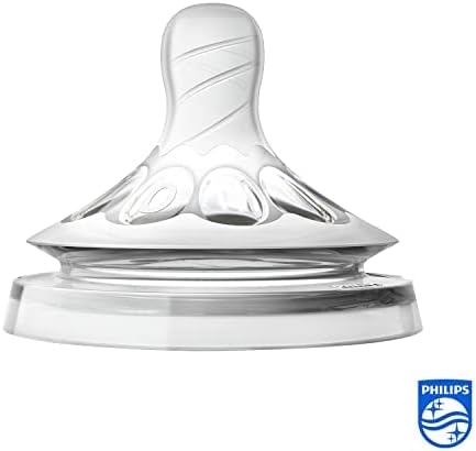 Philips Avent Natural Teat, 1 Month+, Slow Flow, Anti-Colic, Pack of 2 - SCF042/27