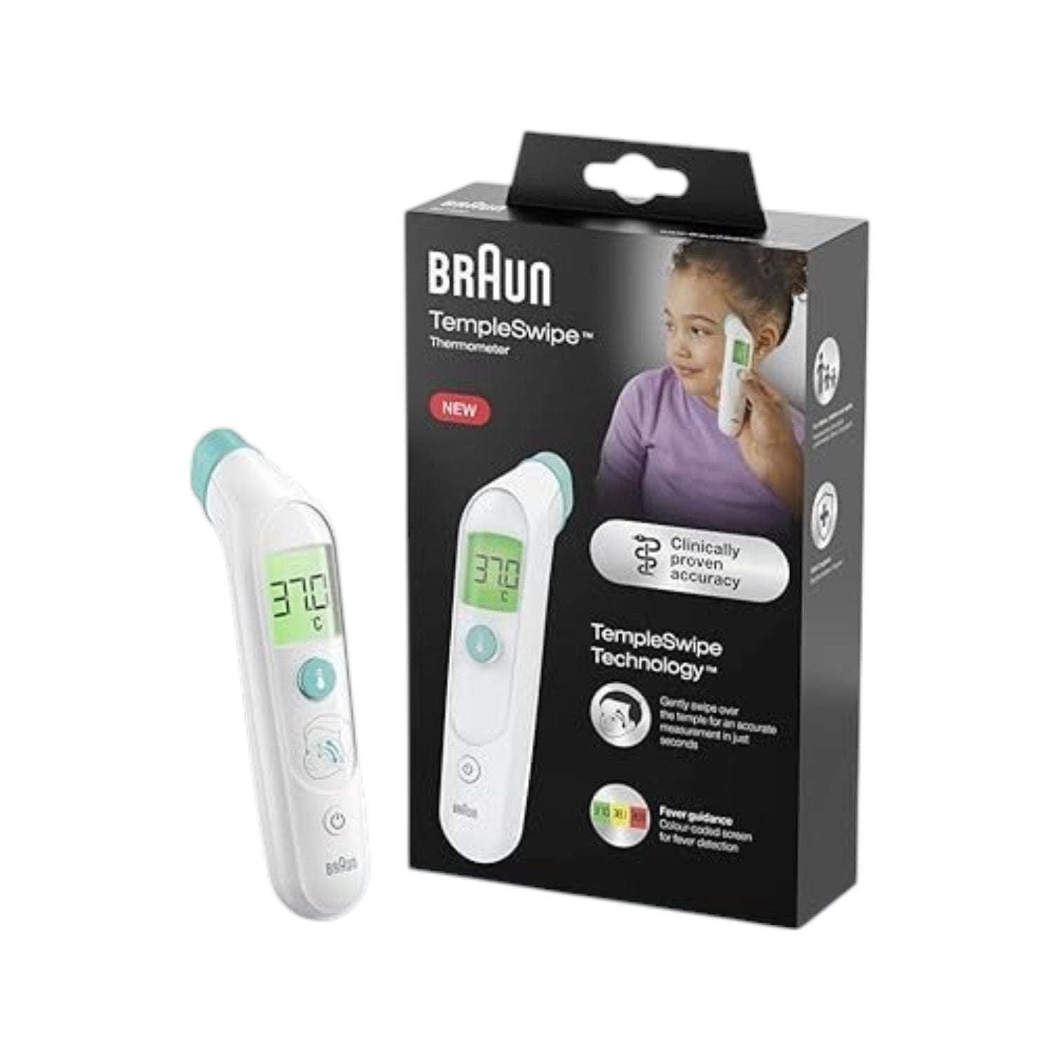 Braun Sensian Swipe 5 Temple thermometer -TempleSwipe Technology - BST200