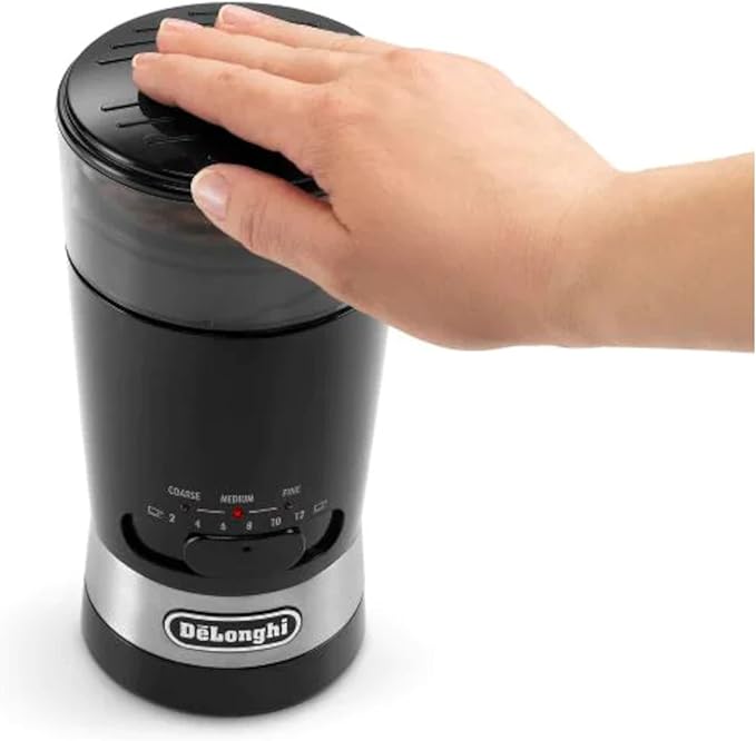 De'Longhi Electric Coffee Grinder, Stainless Steel, Black -  KG210