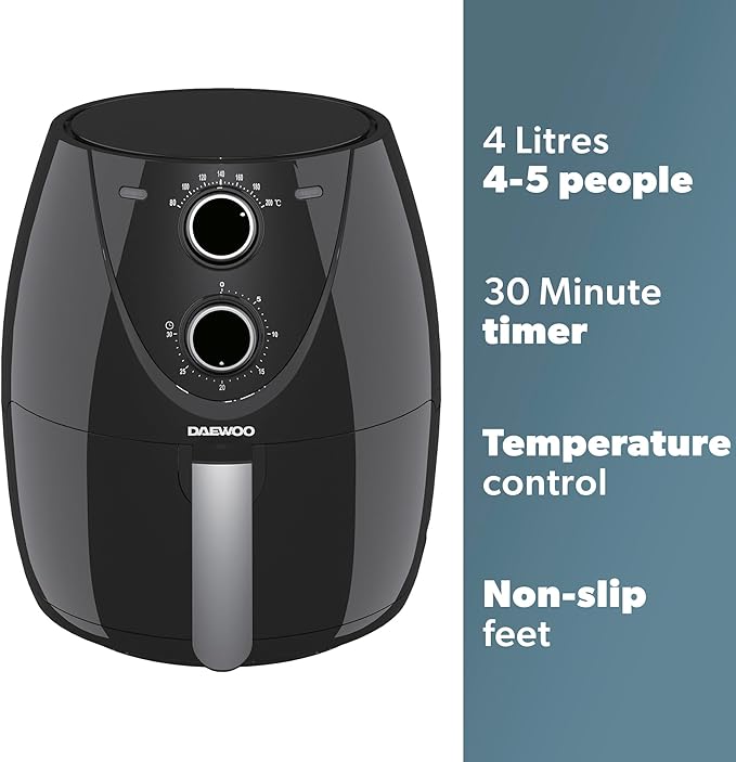 Daewoo 4L Manual Air Fryer - SDA2636GE