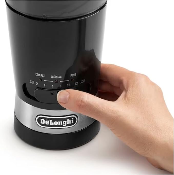 De'Longhi Electric Coffee Grinder, Stainless Steel, Black -  KG210