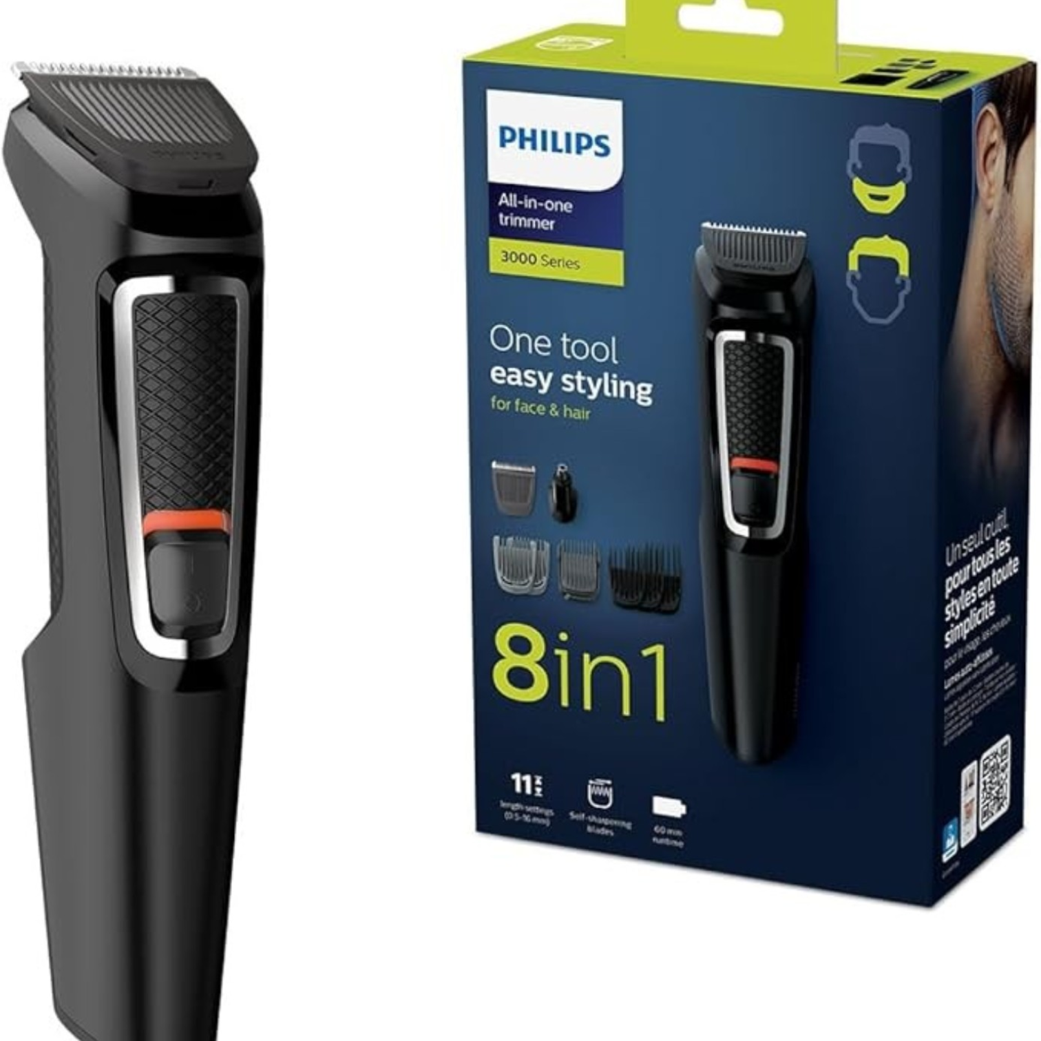 Philips Multigroom Series 3000 8-in-1 Face and Body Hair Shaver and Trimmer - MG3730/13