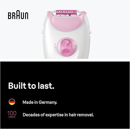 Braun Silk·épil 3, Corded Epilator, Easy  Includes Shaver Head and Trimmer Comb - SE3