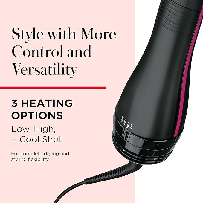 Revlon Hair Tools Pro Collection Salon One Step Hair Dryer and Styler, Black  -  RVDR5212UK2