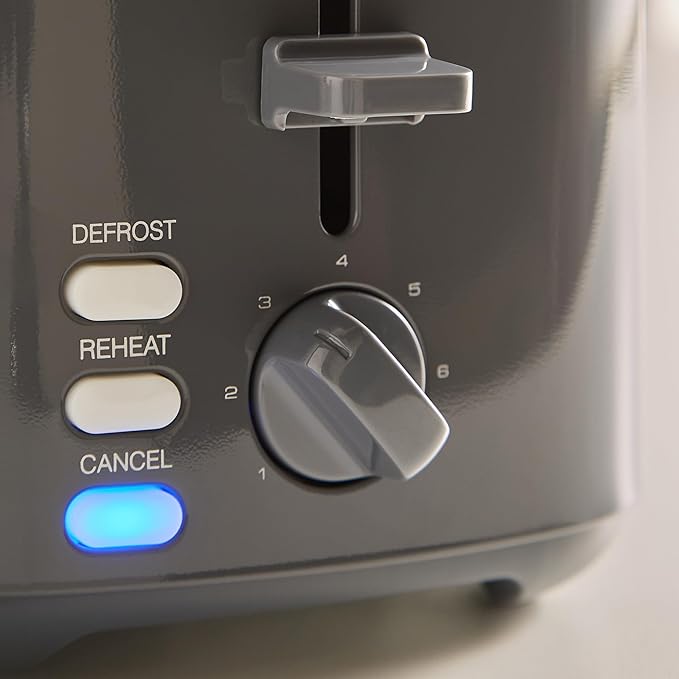 Morphy Richards Equip 2 Slice Toaster, Defrost and Reheat, Grey - 222068