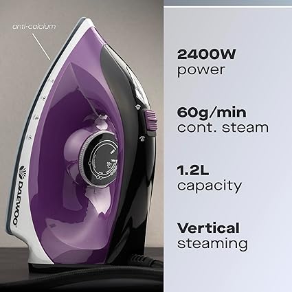 Daewoo 2400W 1.2L Steam Station Iron – SDA1589GE