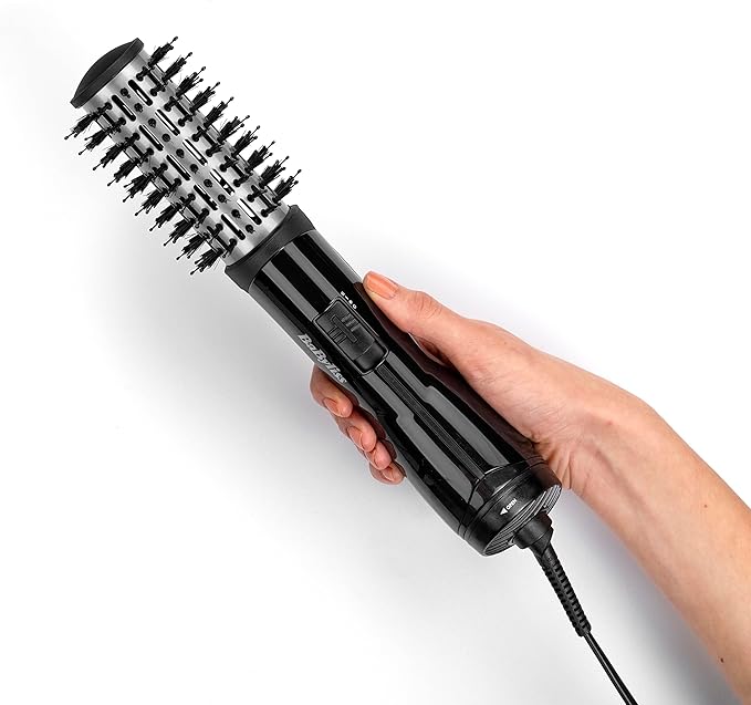 BaByliss Flawless Volume Hot Air Brush - Dry and Style in On Black - 2764U