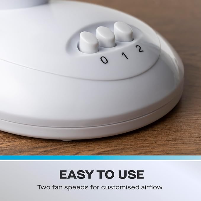 Daewoo 9 Inch Desk Fan, With Oscillation - COL1586