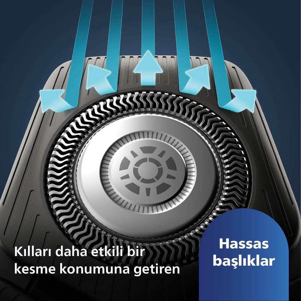 Philips Shaver Series 5000, Wet and Dry Rechargeable Electric Shaver, and Soft Pouch - S5887/10
