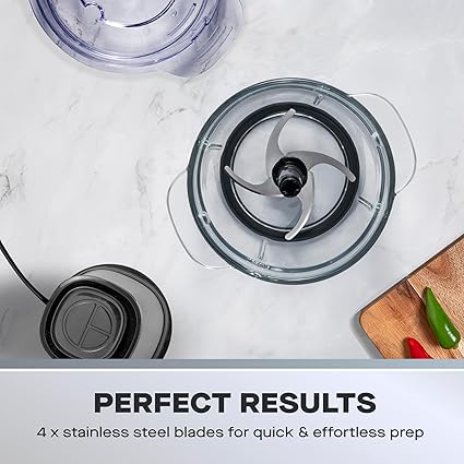 Daewoo Mini Chopper 500W with 1 L Glass Bowl – SDA2732GE