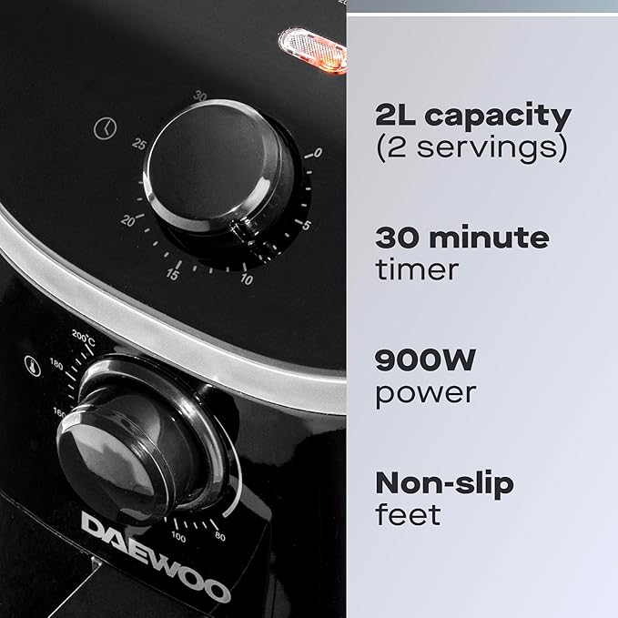 Daewoo 2L Compact Manual Air Fryer – SDA2609