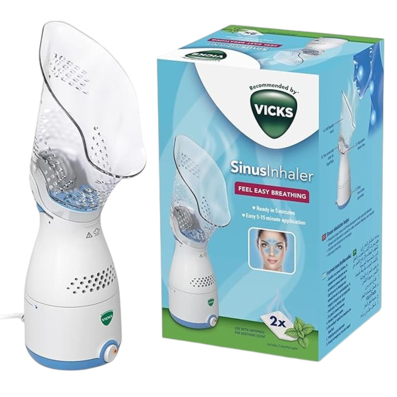Vicks Sinus Inhaler - Essential Oil Pads Included - VH200
