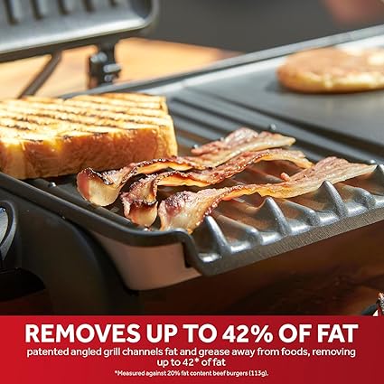 George Foreman Large Electric Grill & Griddle  Black - 23450