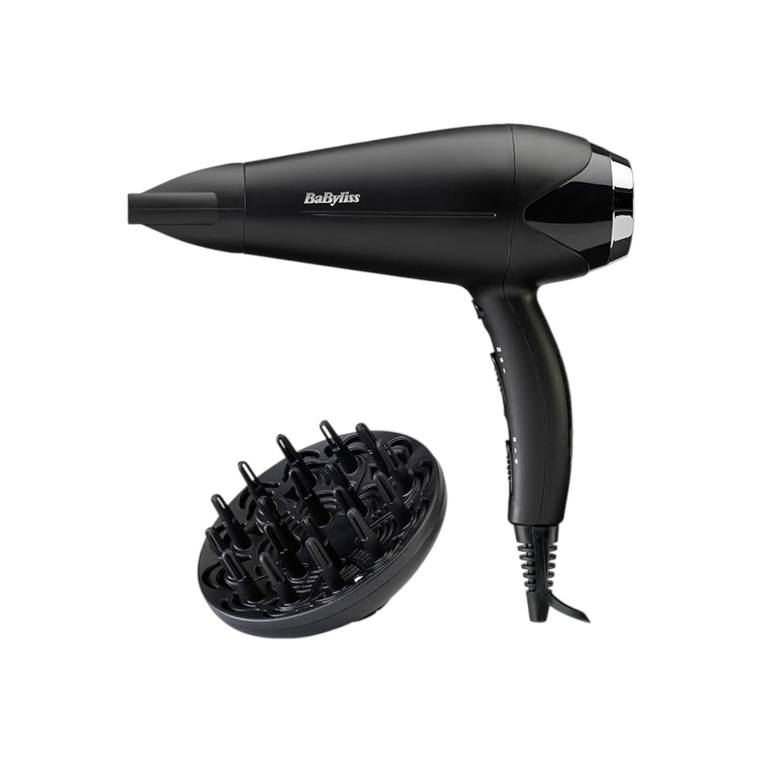 BaByliss Hair Dryer - 2200W, Diffuser, Ionic Frizz-F Black- 5572U