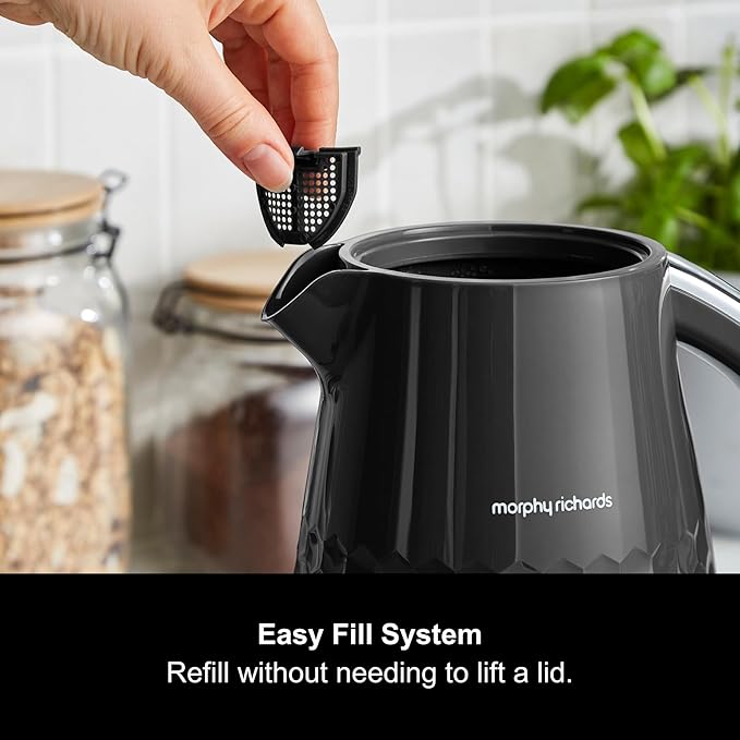 Morphy Richards Hive Kettle, 1.5L, Easy Fill System, Black - 108271