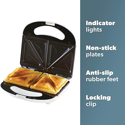 Daewoo Essentials 2 Slice Sandwich Toaster Deep Fill – SDA1037