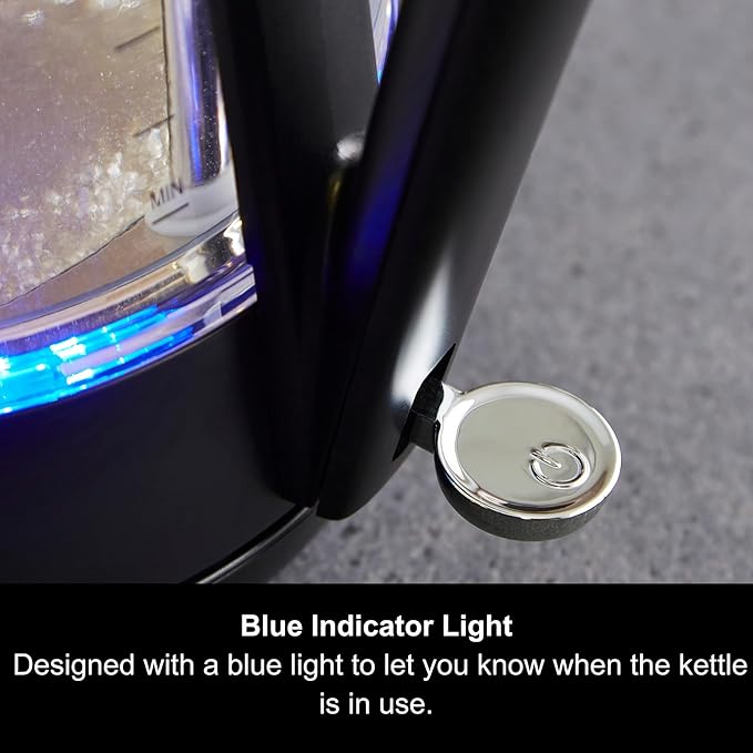 Morphy Richards Glass Kettle, 1.7L, Illuminated, Premium Glass - 108004