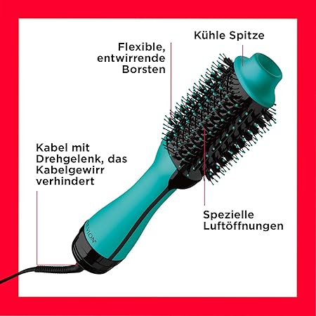 Revlon Teal One-Step Hair Dryer & Volumiser – RVDR5222TUK