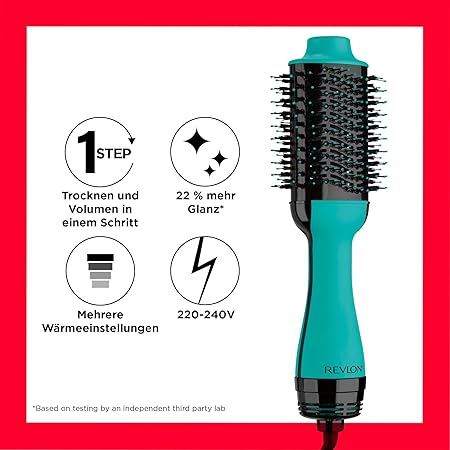 Revlon Teal One-Step Hair Dryer & Volumiser – RVDR5222TUK
