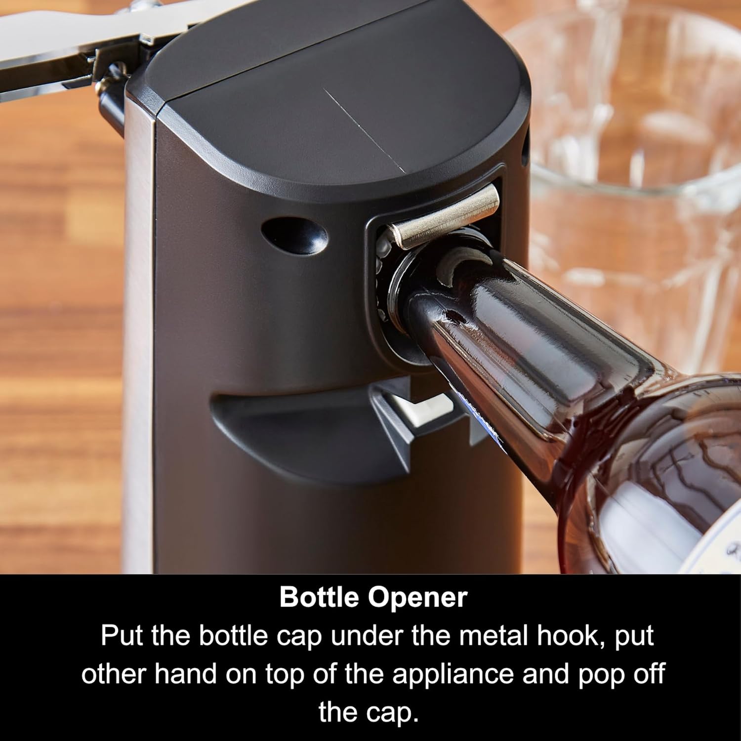Morphy Richards 3-in-1 Electric Tin Can Opener, Knife Sharpener and Bottle Cap Remover, Magnetic Lid Holder, Hands Free, Safe Cleaning, Automatic Start and Stop, Cord Storage, Stainless Steel, 432030