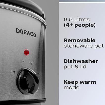 Daewoo 6.5L Family Slow Cooker – SDA1788GE