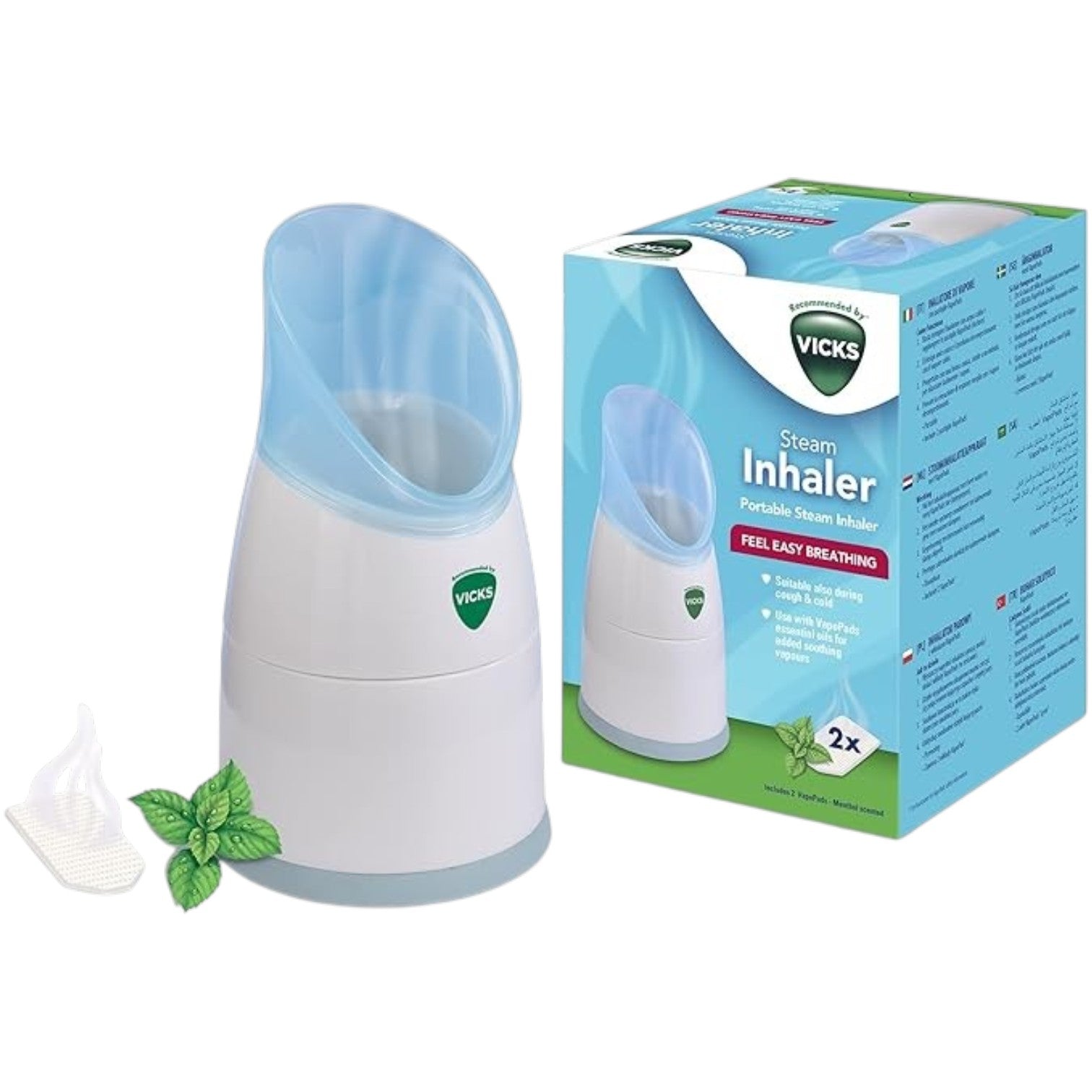 Vicks Personal Steam Inhaler with Two Scent Pads, V1300