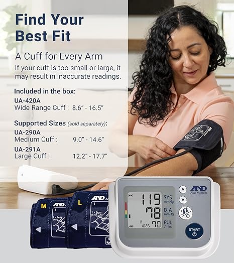 A & D Medical Blood Pressure Monitor Auto 60 Memory - UA767F