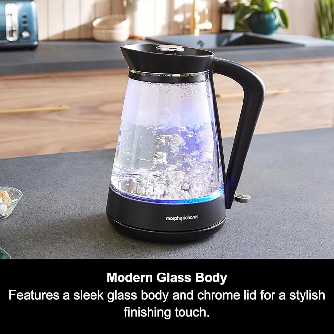 Morphy Richards Glass Kettle, 1.7L, Illuminated, Premium Glass - 108004