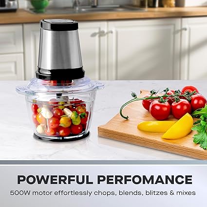Daewoo Mini Chopper 500W with 1 L Glass Bowl – SDA2732GE