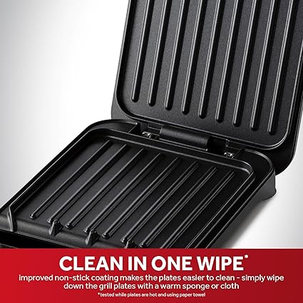 George Foreman Small Electric Fit Grill  Black, 760W - 25800