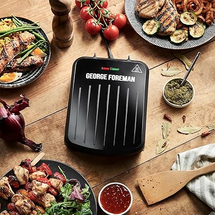 George Foreman Small Electric Fit Grill  Black, 760W - 25800