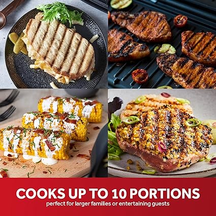 George Foreman Large Electric Grill & Griddle  Black - 23450