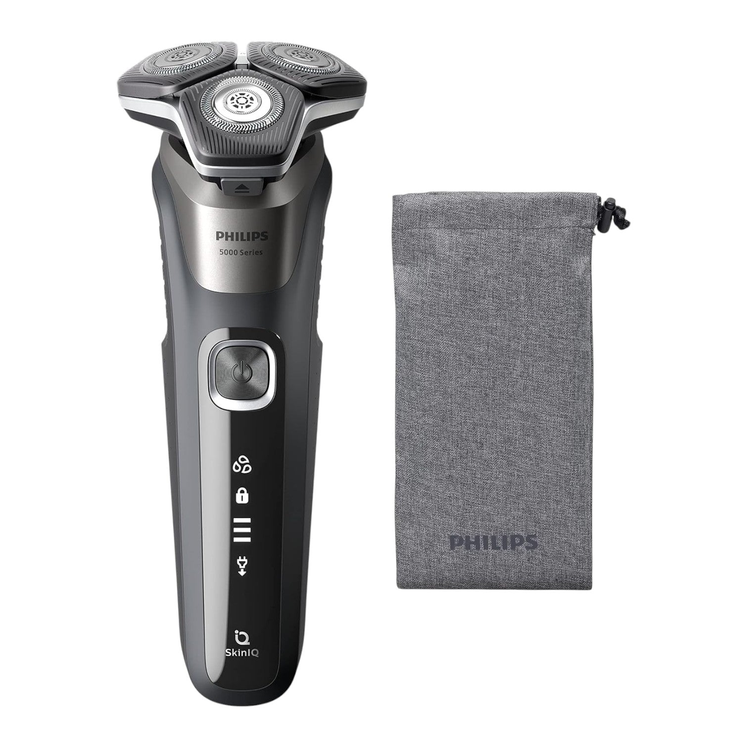 Philips Shaver Series 5000, Wet and Dry Rechargeable Electric Shaver, and Soft Pouch - S5887/10