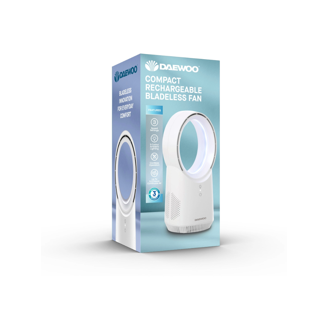 Daewoo Compact Rechargeable Bladeless Fan - COL1706