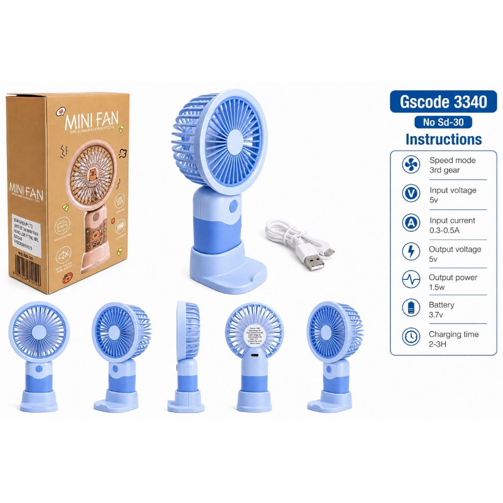 Hand Held Mini Fan for Kids - 3340