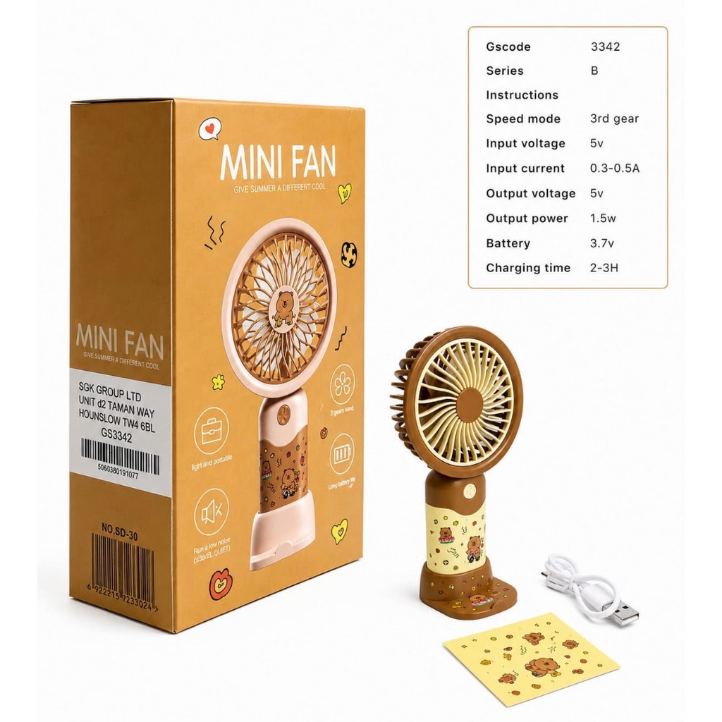 Hand Held Mini Fan for Kids - 3342