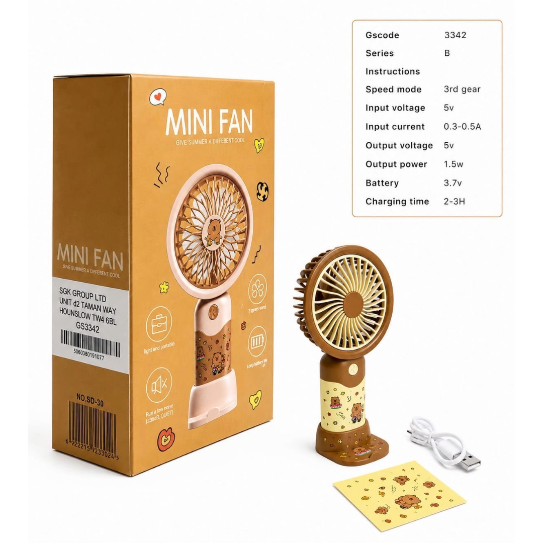 Hand Held Mini Fan for Kids - 3342