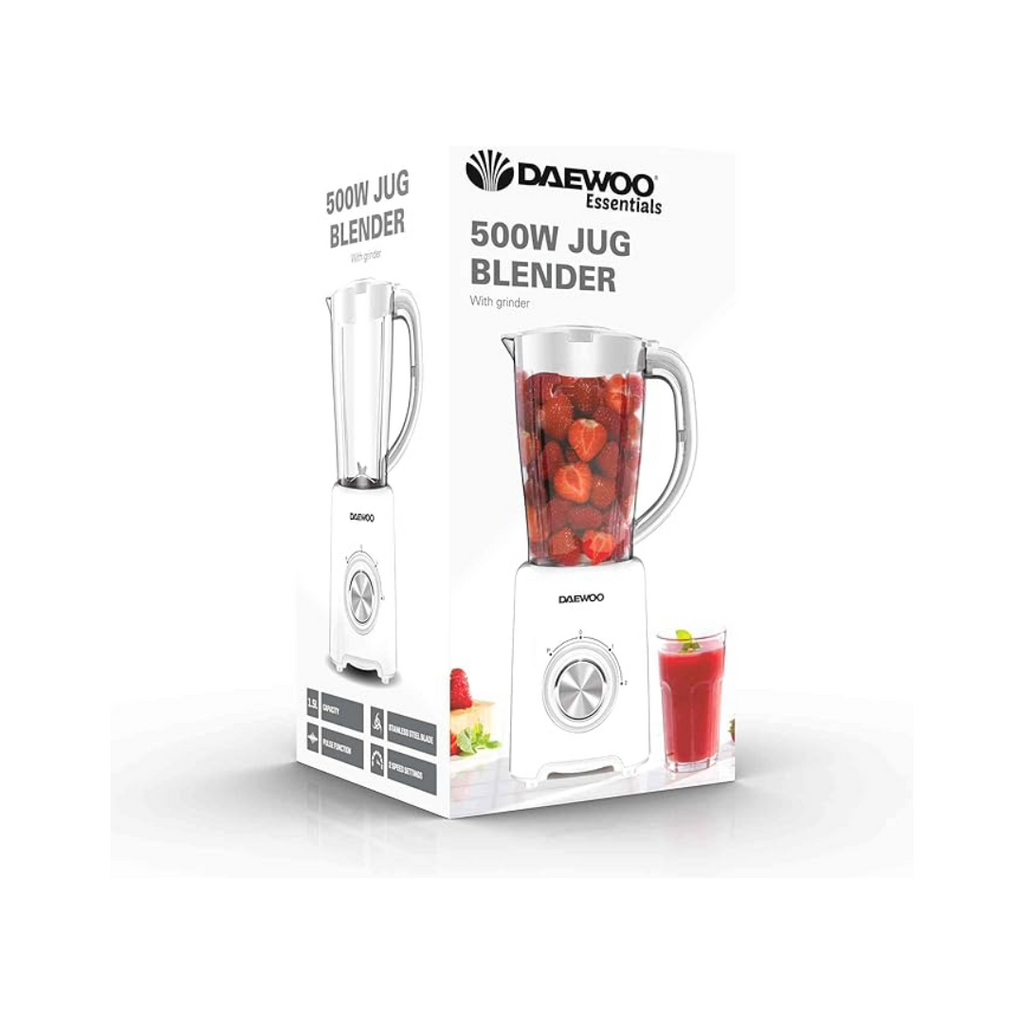 Daewoo Jug Blender with Coffee Grinder Attachment, 1500ml - SDA1907